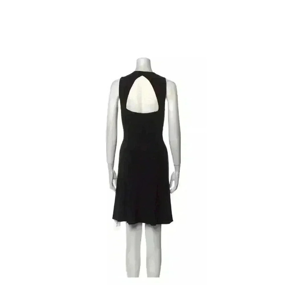 SALE! THEORY Crew Neck Knee-Length Dress Size XS Open Back Dark Academia - Picture 6 of 7